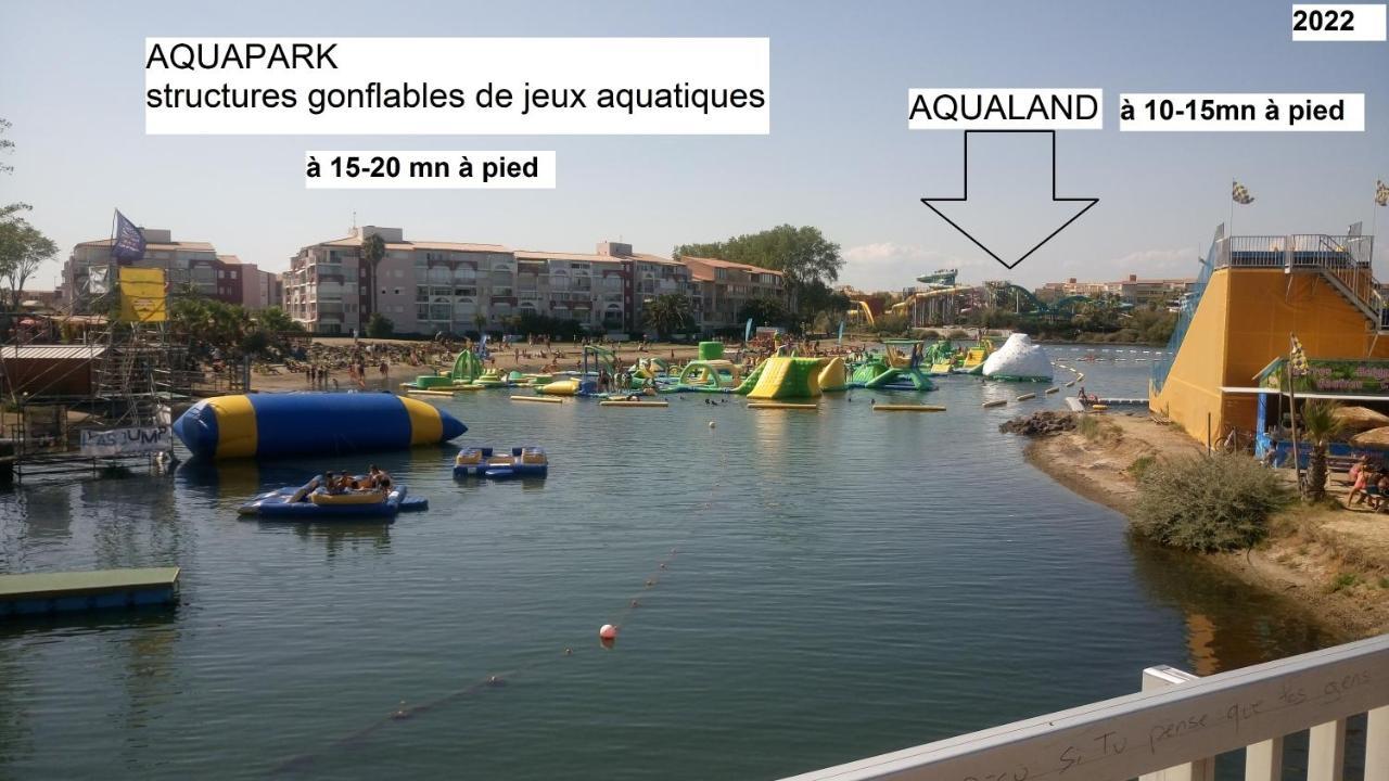 Lara 2 - T2 Balcon Piscine Lit Double & Clic-Clac Parking Pres Du Centre-Port Et Ile Loisirs Agde Exteriör bild